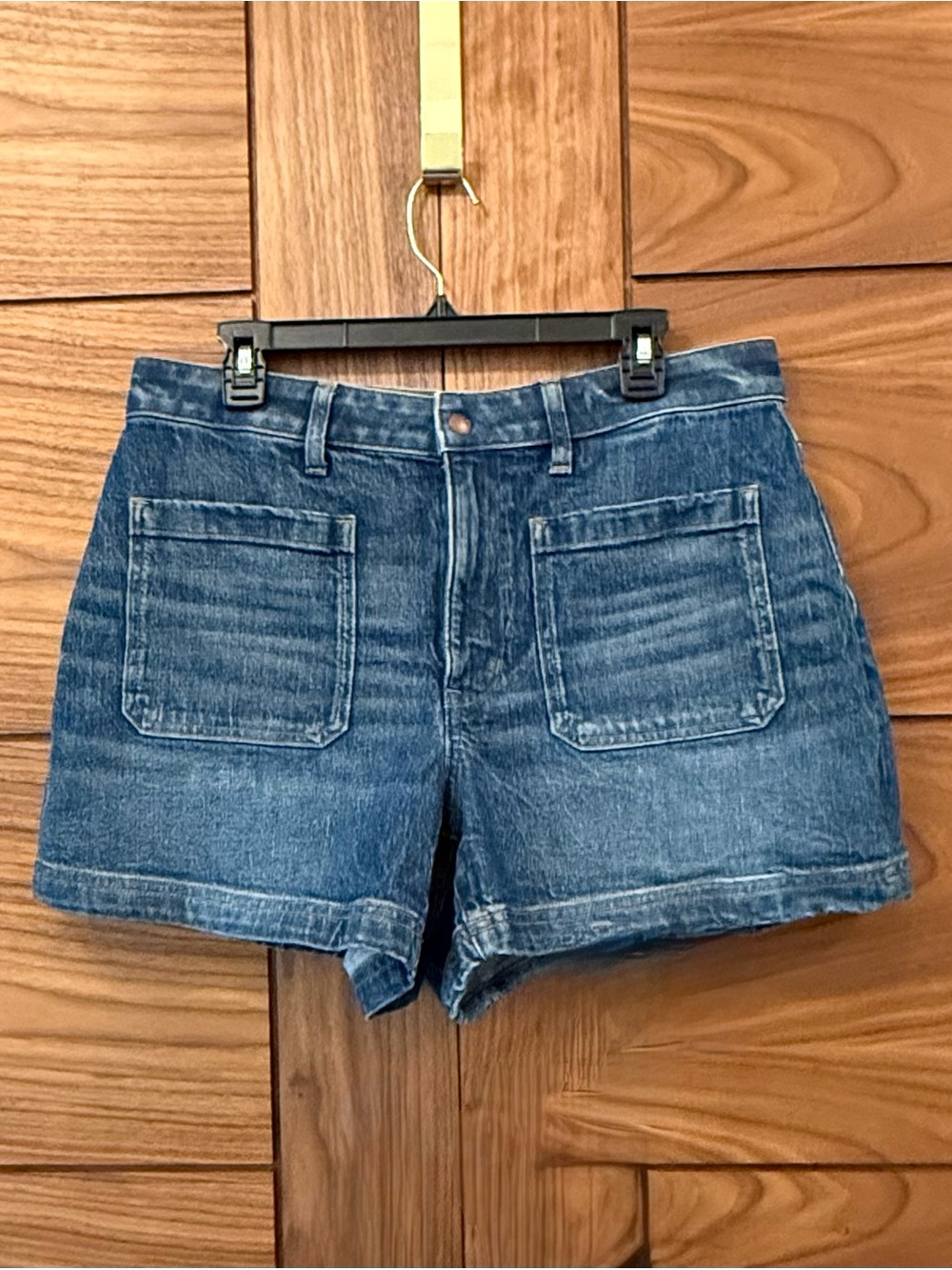 Madewell The Curvy Denim Emmett Short Patch Pocket High Rise Women's Shorts 31